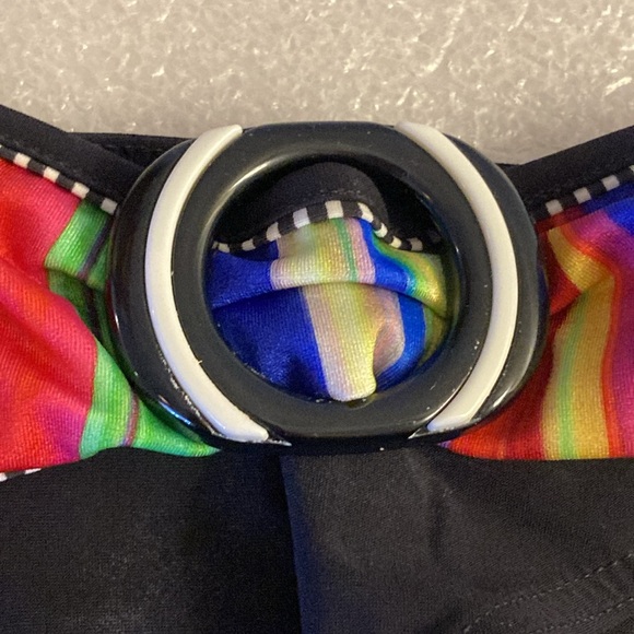 Sunflair® 2-PC Bikini Swimsuit Multicolour Striped - Sz 10 D-Cup Top/Bottom* - Picture 15 of 16